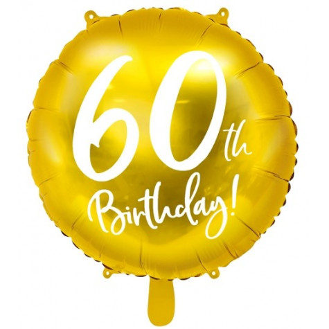 Foliový balónek zlatý - 60. narozeniny