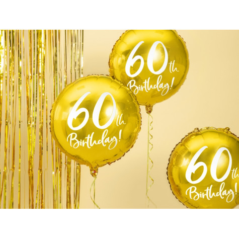 Foliový balónek zlatý - 60. narozeniny