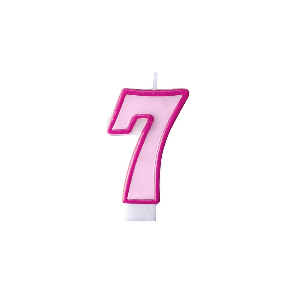 Narozeninová svíčka číslo 7 - růžová