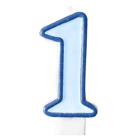 Narozeninová svíčka číslo 1 - modrá