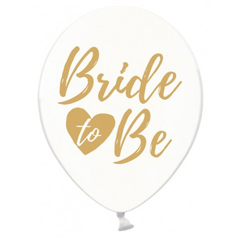 Balónky Bride to Be 6 ks - zlatý ~ 1