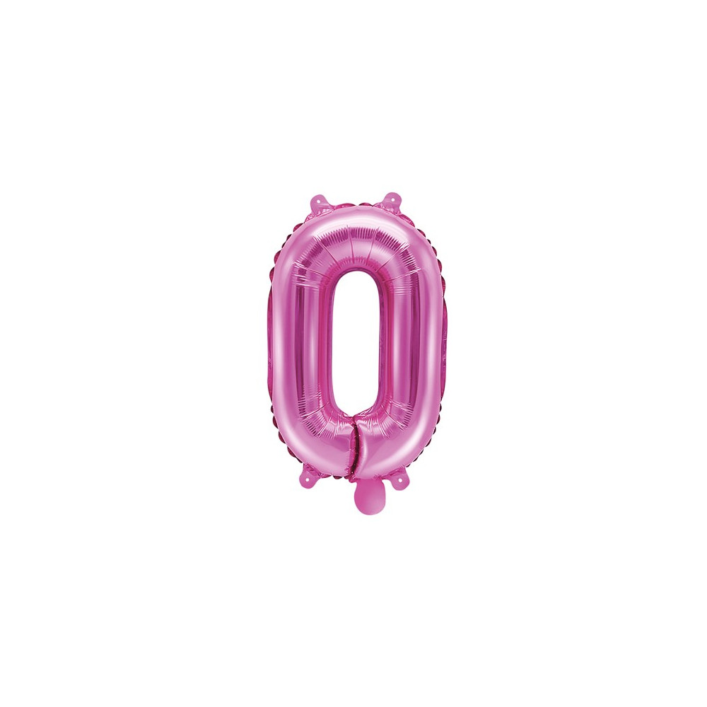 Fóliový balónek 35 cm růžový - číslo 0