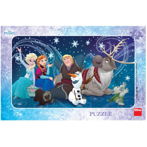 Dino Frozen: Sněhové vločky deskové puzzle 15 dílků