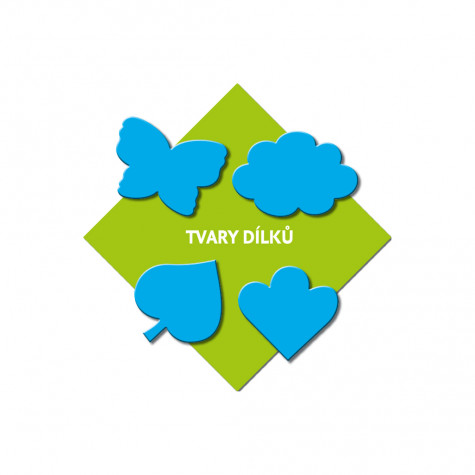 Dino Krkouni deskové tvary puzzle 12 dílků ~ 2
