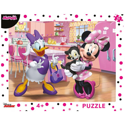 Dino Růžová Minnie deskové puzzle 40 dílků