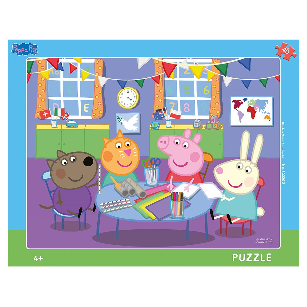Dino Peppa Pig: Ve školce deskové puzzle 40 dílků