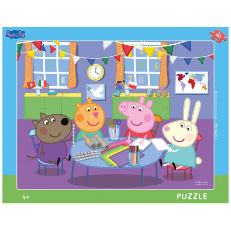 Dino Peppa Pig: Ve školce deskové puzzle 40 dílků