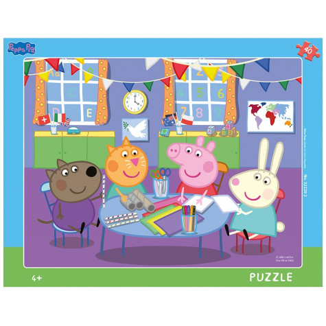 Dino Peppa Pig: Ve školce deskové puzzle 40 dílků