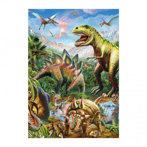 Dino Svět Dinosaurů neon puzzle 100XL dílků ~ 2