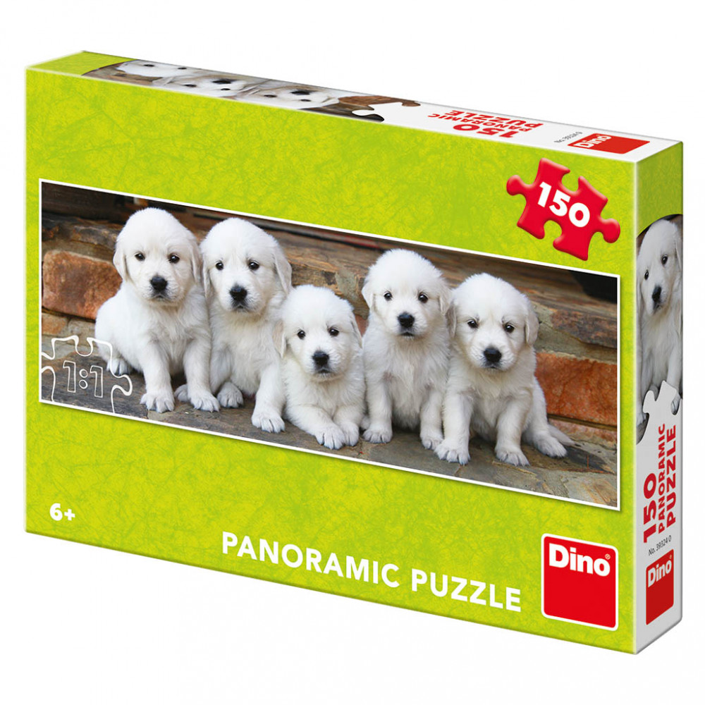 Dino Pět štěňátek panoramic puzzle 150 dílků