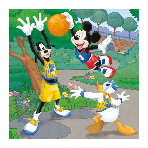 Dino Mickey a Minnie sportovci puzzle 3x55 dílků