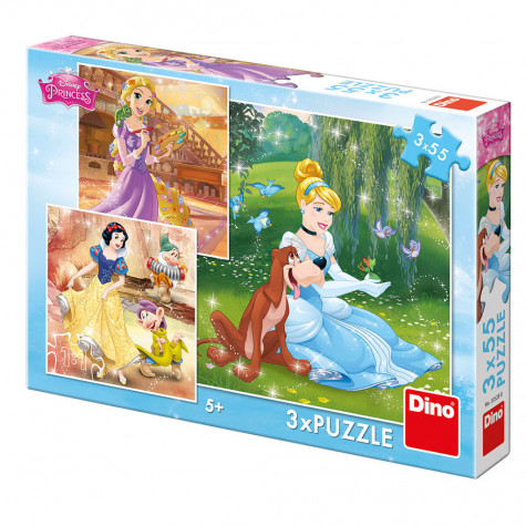 Dino Princezny: Volné odpoledne puzzle 3x55 dílků ~ 1