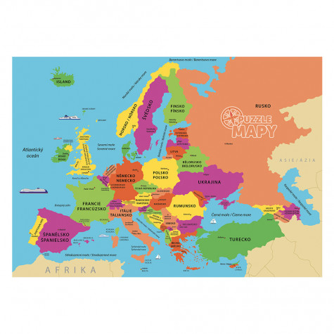 Dino Mapa Evropy dětské puzzle 69 dílků