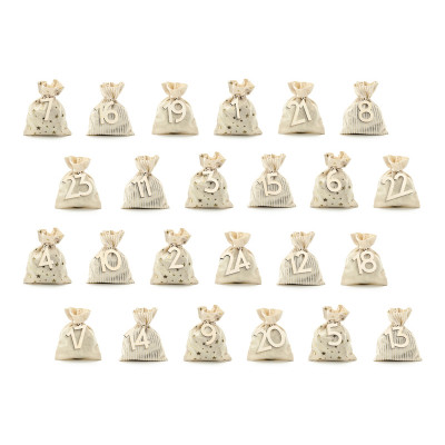 Adventní kalendář - látkové pytlíčky