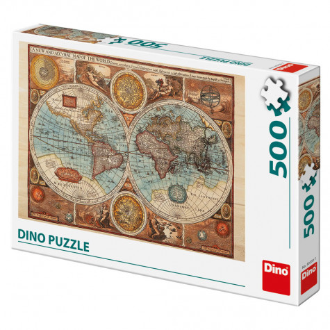 Dino Mapa Světa z roku 1626 puzzle 500 dílků ~ 1