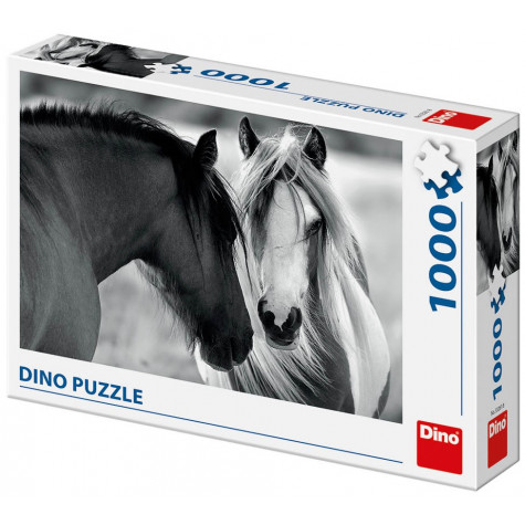 Dino Černobílí koně puzzle 1000 dílků