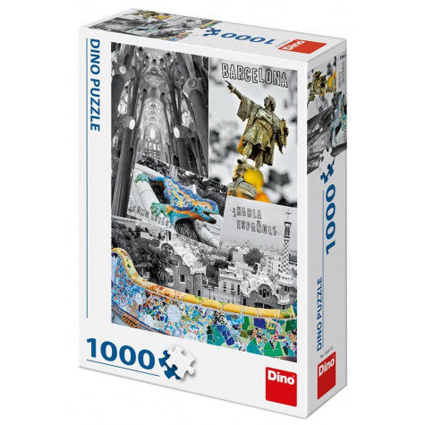 Dino Barcelona koláž puzzle 1000 dílků ~ 1