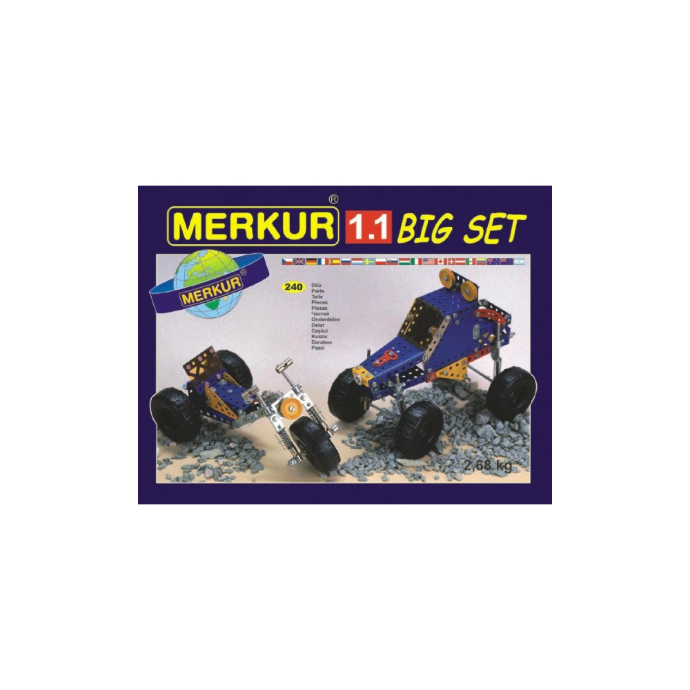 Stavebnice MERKUR 1.1 Extreme Buggy 10 modelů 240ks v krabici 36x26,5x5,5cm