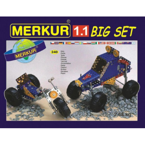 Stavebnice MERKUR 1.1 Extreme Buggy 10 modelů 240ks v krabici 36x26,5x5,5cm