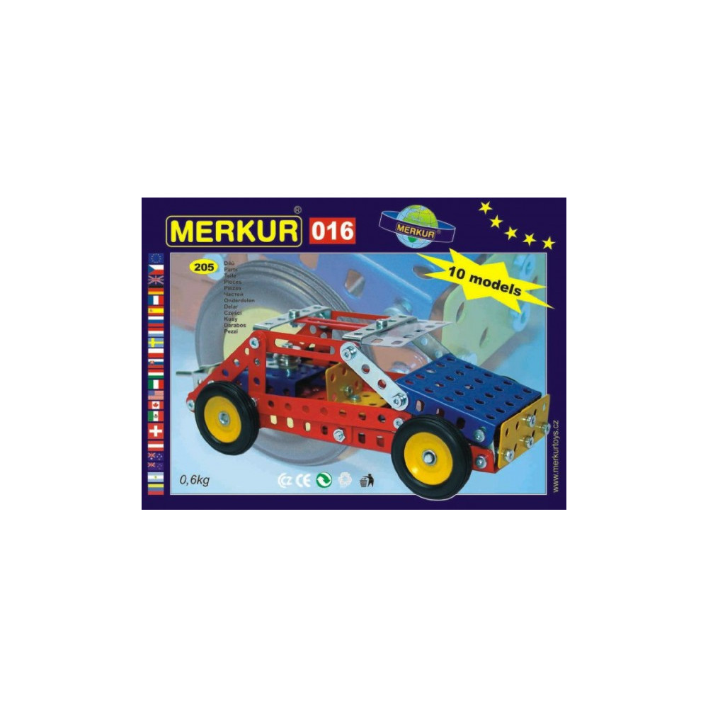 Stavebnice MERKUR 016 Buggy 10 modelů 205ks v krabici 26x18x5cm