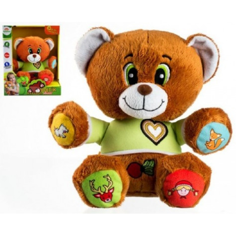 Teddies Medvěd Vojtík pohádkový česky mluvící plyš 30cm na baterie 25x30cm ~ 1
