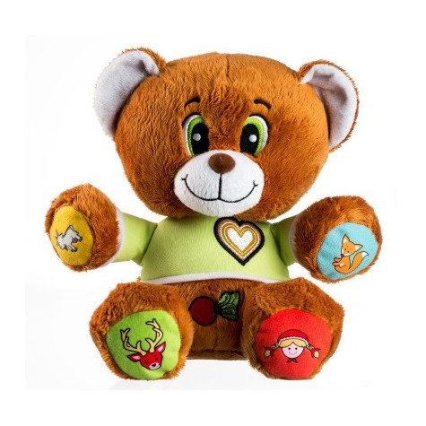 Teddies Medvěd Vojtík pohádkový česky mluvící plyš 30cm na baterie 25x30cm