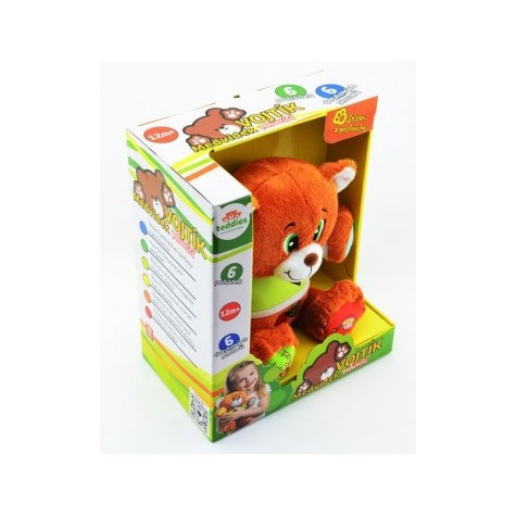 Teddies Medvěd Vojtík pohádkový česky mluvící plyš 30cm na baterie 25x30cm ~ 5