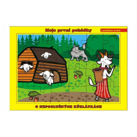 Teddies Puzzle deskové O Neposlušných Kůzlátkách 24 dílků ~ 1