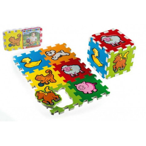 Teddies Pěnové puzzle Moje první zvířátka 15x15x1,2cm 6ks