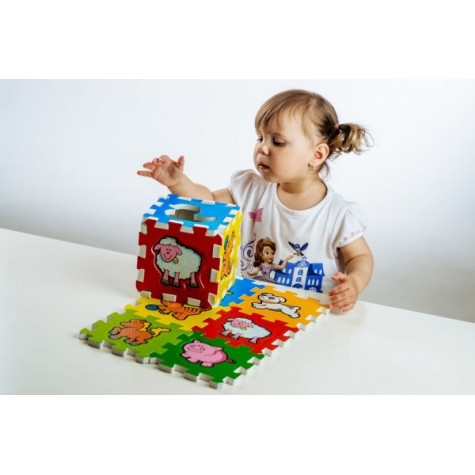 Teddies Pěnové puzzle Moje první zvířátka 15x15x1,2cm 6ks ~ 3