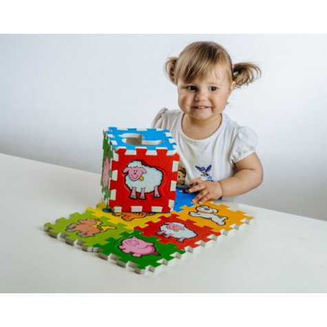 Teddies Pěnové puzzle Moje první zvířátka 15x15x1,2cm 6ks