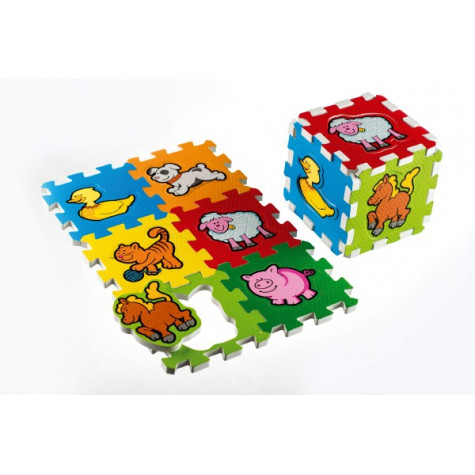 Teddies Pěnové puzzle Moje první zvířátka 15x15x1,2cm 6ks