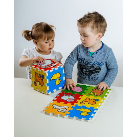 Teddies Pěnové puzzle Moje první zvířátka 15x15x1,2cm 6ks