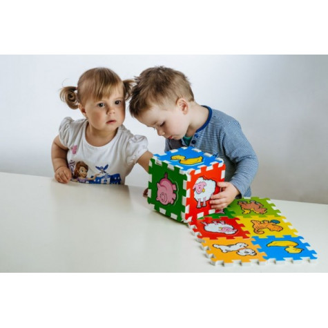 Teddies Pěnové puzzle Moje první zvířátka 15x15x1,2cm 6ks