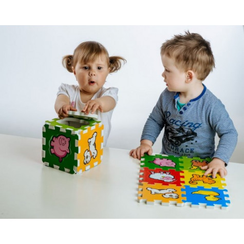 Teddies Pěnové puzzle Moje první zvířátka 15x15x1,2cm 6ks ~ 10