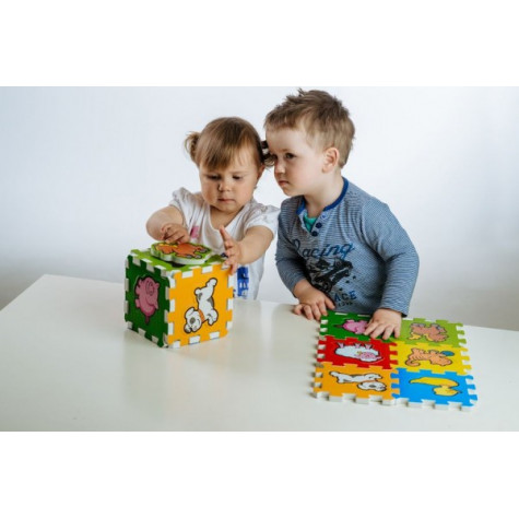 Teddies Pěnové puzzle Moje první zvířátka 15x15x1,2cm 6ks