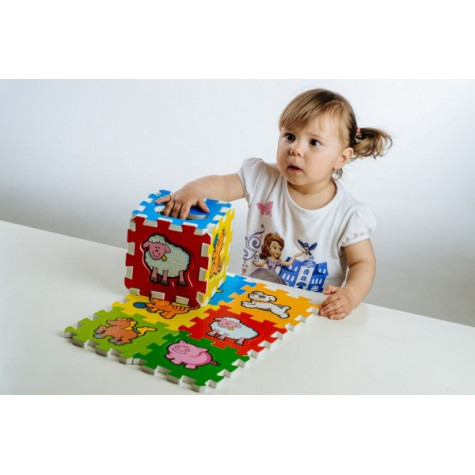 Teddies Pěnové puzzle Moje první zvířátka 15x15x1,2cm 6ks