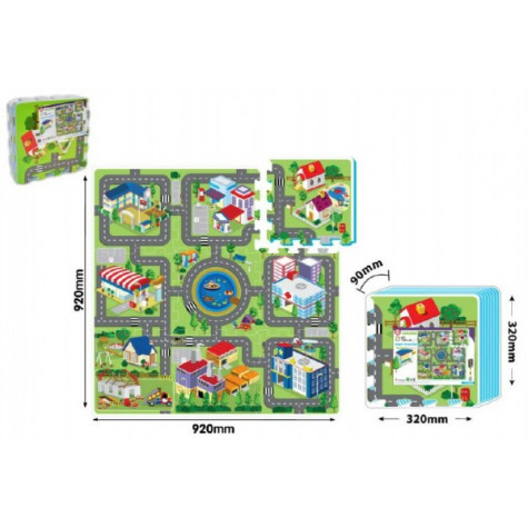 Wiky Pěnové puzzle Město 32x32cm 9ks 10m+ ~ 2