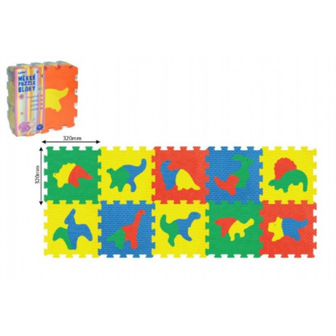 Wiky Pěnové puzzle Dinosauři 32x32cm 10ks ~ 1