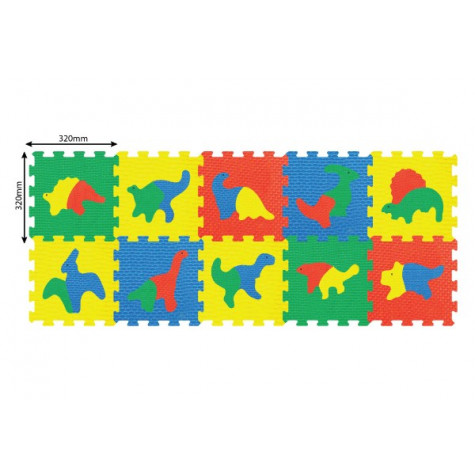 Wiky Pěnové puzzle Dinosauři 32x32cm 10ks