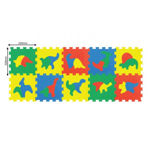 Wiky Pěnové puzzle Dinosauři 32x32cm 10ks ~ 2
