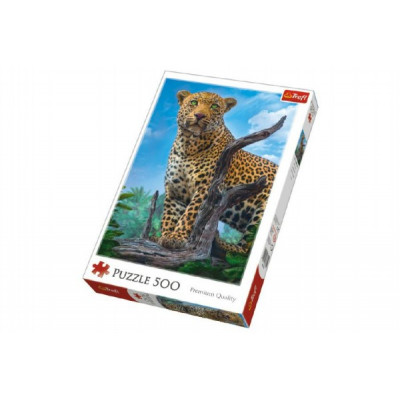 Trefl Puzzle Divoký Leopard 500 dílků