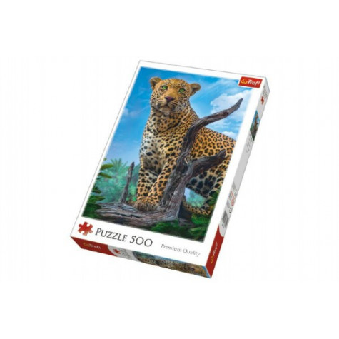 Trefl Puzzle Divoký Leopard 500 dílků