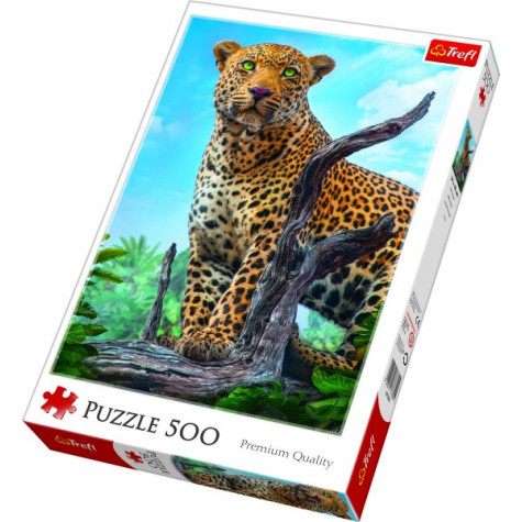 Trefl Puzzle Divoký Leopard 500 dílků