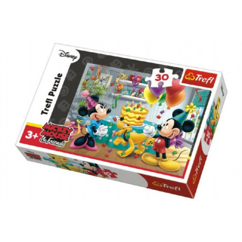 Trefl Puzzle Mickey a Minnie slaví narozeniny Disney 30 dílků