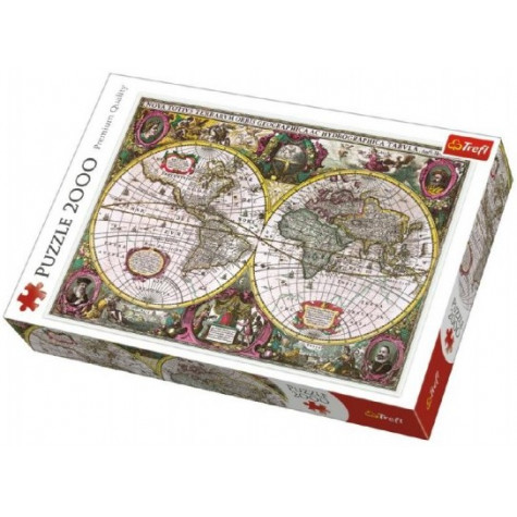 Trefl Puzzle Mapa Světa rok 1630 2000 dílků