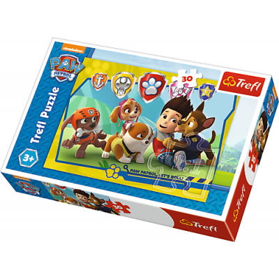 Trefl Puzzle Paw Patrol/Tlapková patrola Ryder a kamarádi 30 dílků