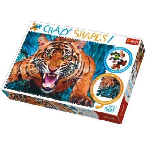 Trefl Puzzle Tváří v Tvář Tygrovi 600 dílků Crazy Shapes