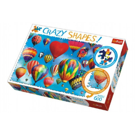 Trefl Puzzle Barevné balóny 600 dílků Crazy Shapes