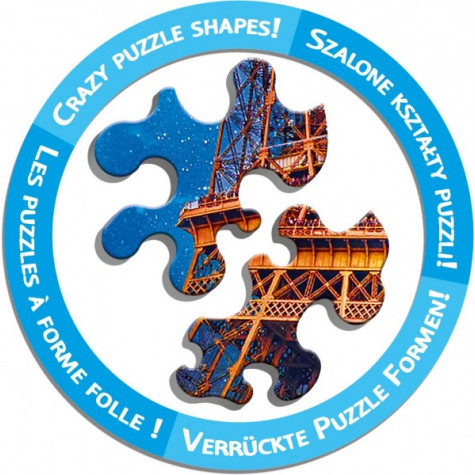 Trefl Puzzle Nebe nad Paříží 600 dílků Crazy Shapes ~ 2